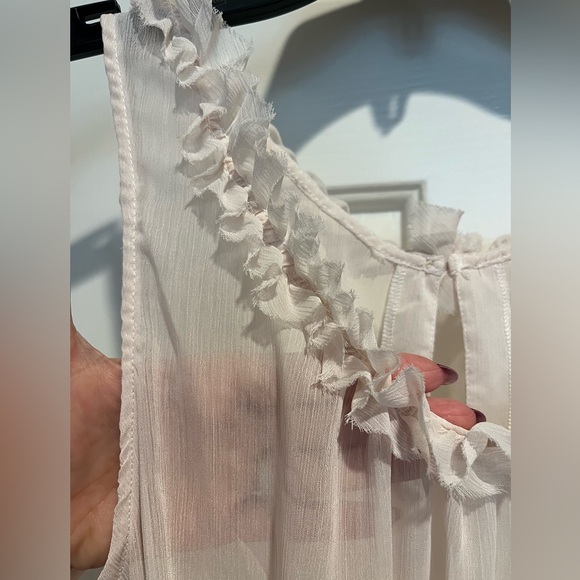 Sheer Top with Ruffle. - Picture 2 of 5